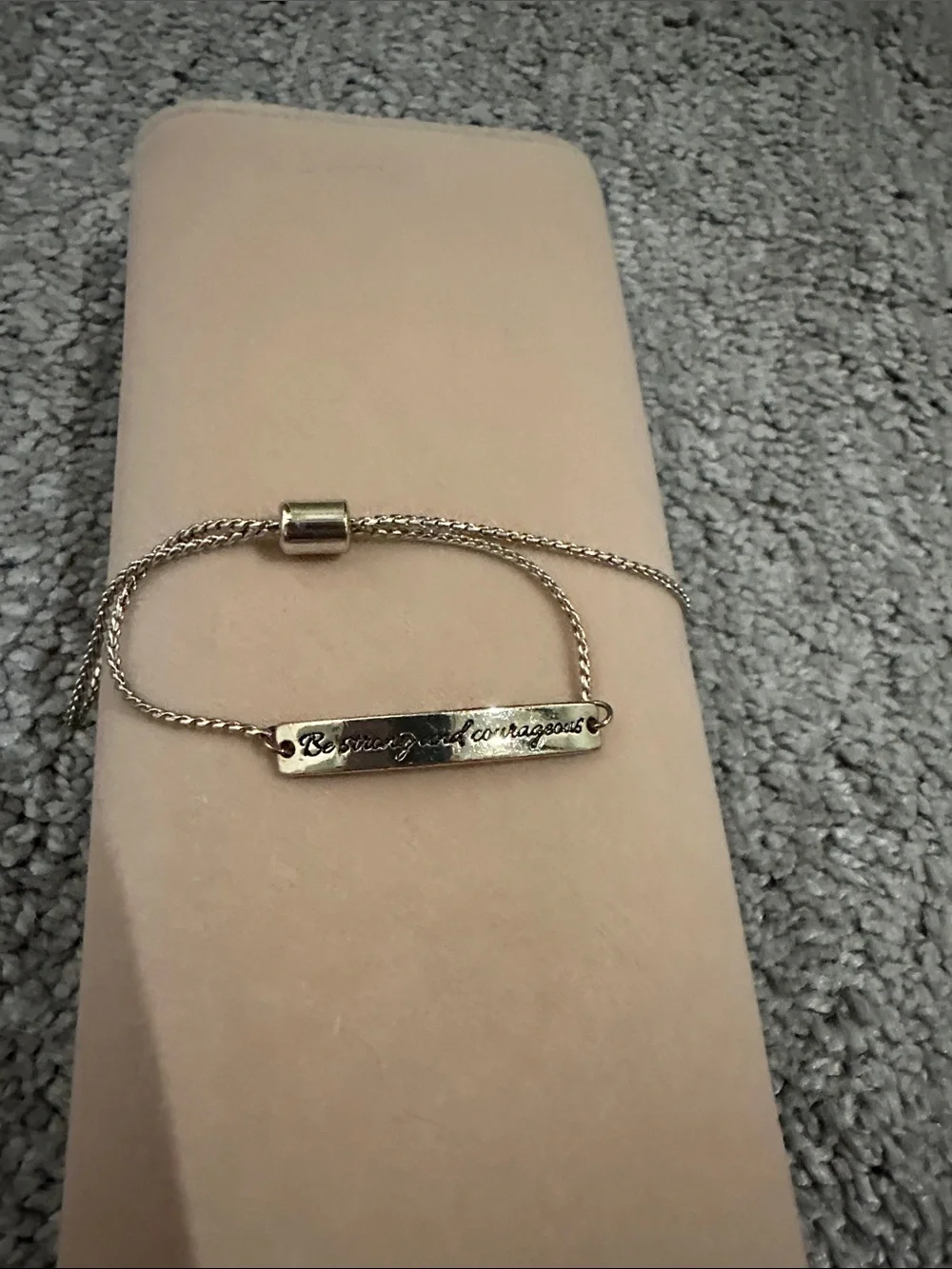 Gold Inspirational Bar Bracelet - 